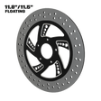 Super Sonic 11" floating rotor in black double cut