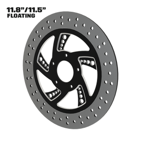 Super Sonic 11" floating rotor in black double cut