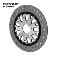 Super Street with Dimples 11" floating rotor in black double cut