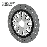 Super Street with Dimples 11" floating rotor in black double cut