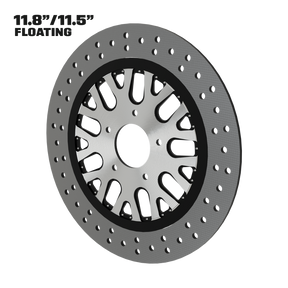 Super Street with Dimples 11" floating rotor in black double cut