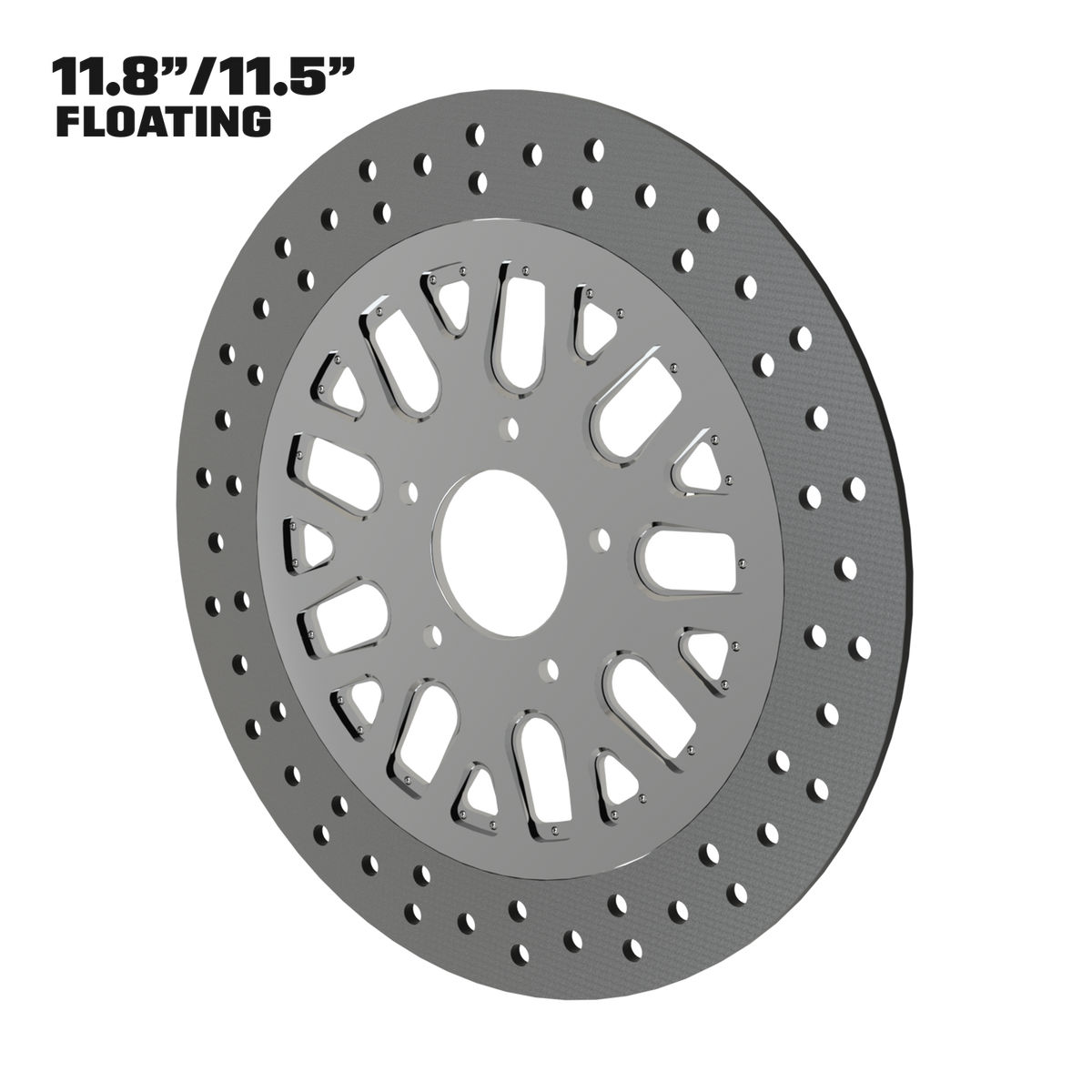 Super Street with Dimples 11" floating rotor in polished