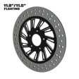 Switch Blade 11" floating rotor in black double cut