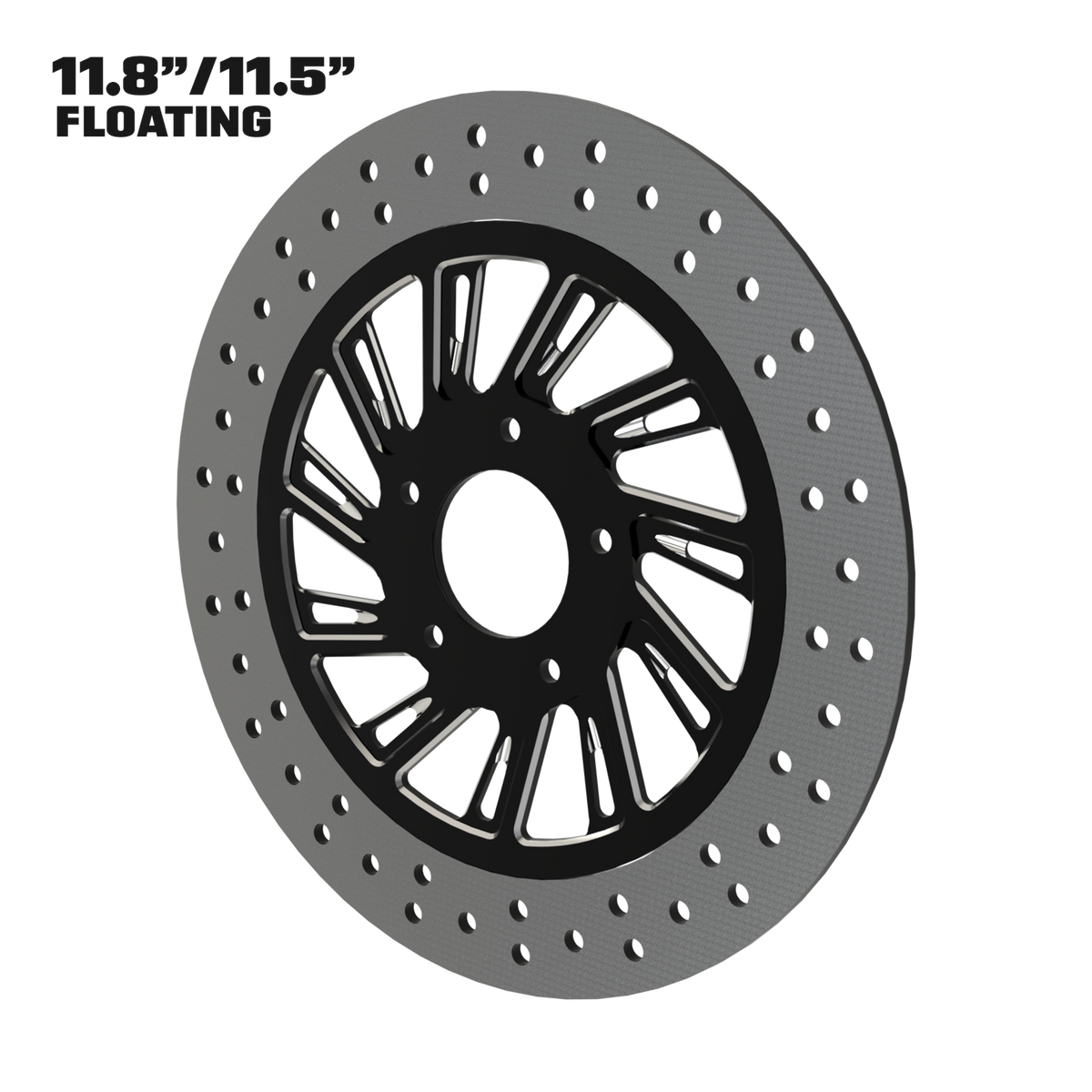 Switch Blade 11" floating rotor in black double cut