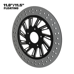 Switch Blade 11" floating rotor in black double cut
