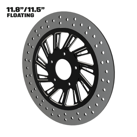 Switch Blade 11" floating rotor in black double cut