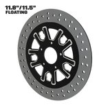 Syndicate 11" floating rotor in black double cut