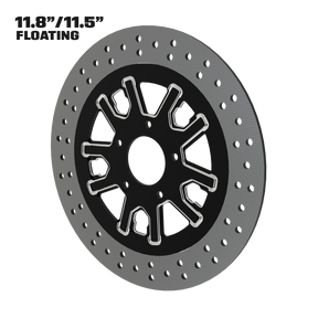 Syndicate 11" floating rotor in black double cut