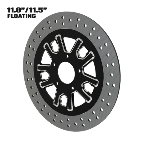 Syndicate 11" floating rotor in black double cut