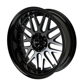 Super Street with Dimples Harley Trike Black Double Cut Wheels