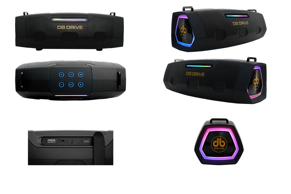 DB Drive T-STAGE100 : 60W BT KARAOKE IPX4 OUTDOOR SPEAKER WITH BASS BOOST RADIATOR/FM/TF CARD/MIC