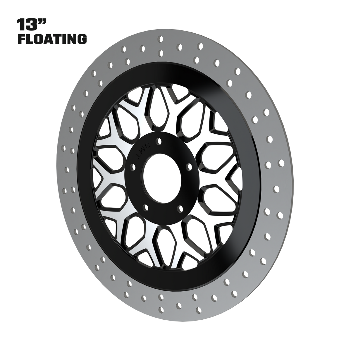 Torque 13" Floating Rotor in Black Contrast Cut