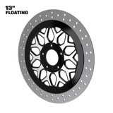 Torque 13" Floating Rotor in Black Contrast Cut