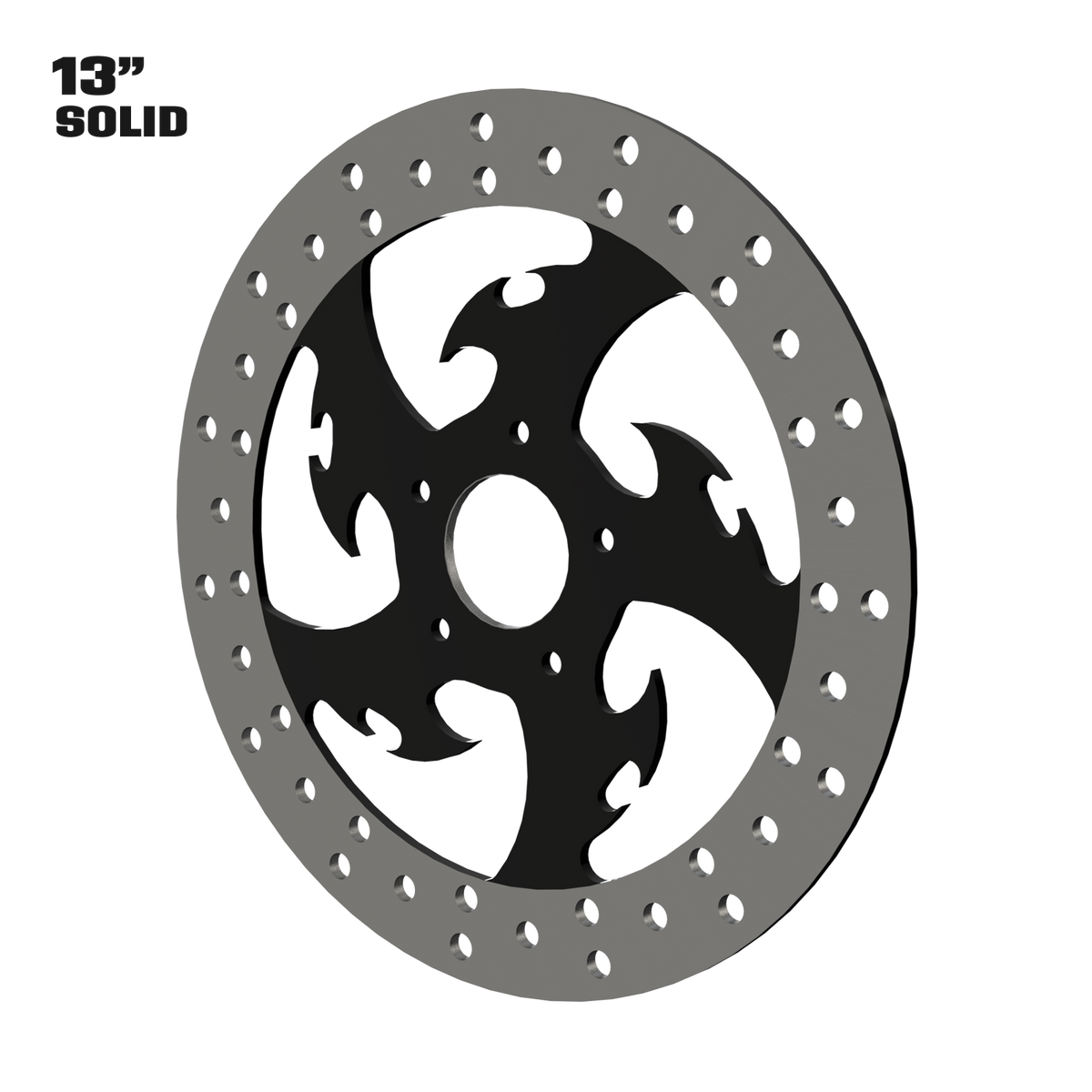 Tribal 13" solid rotor in black