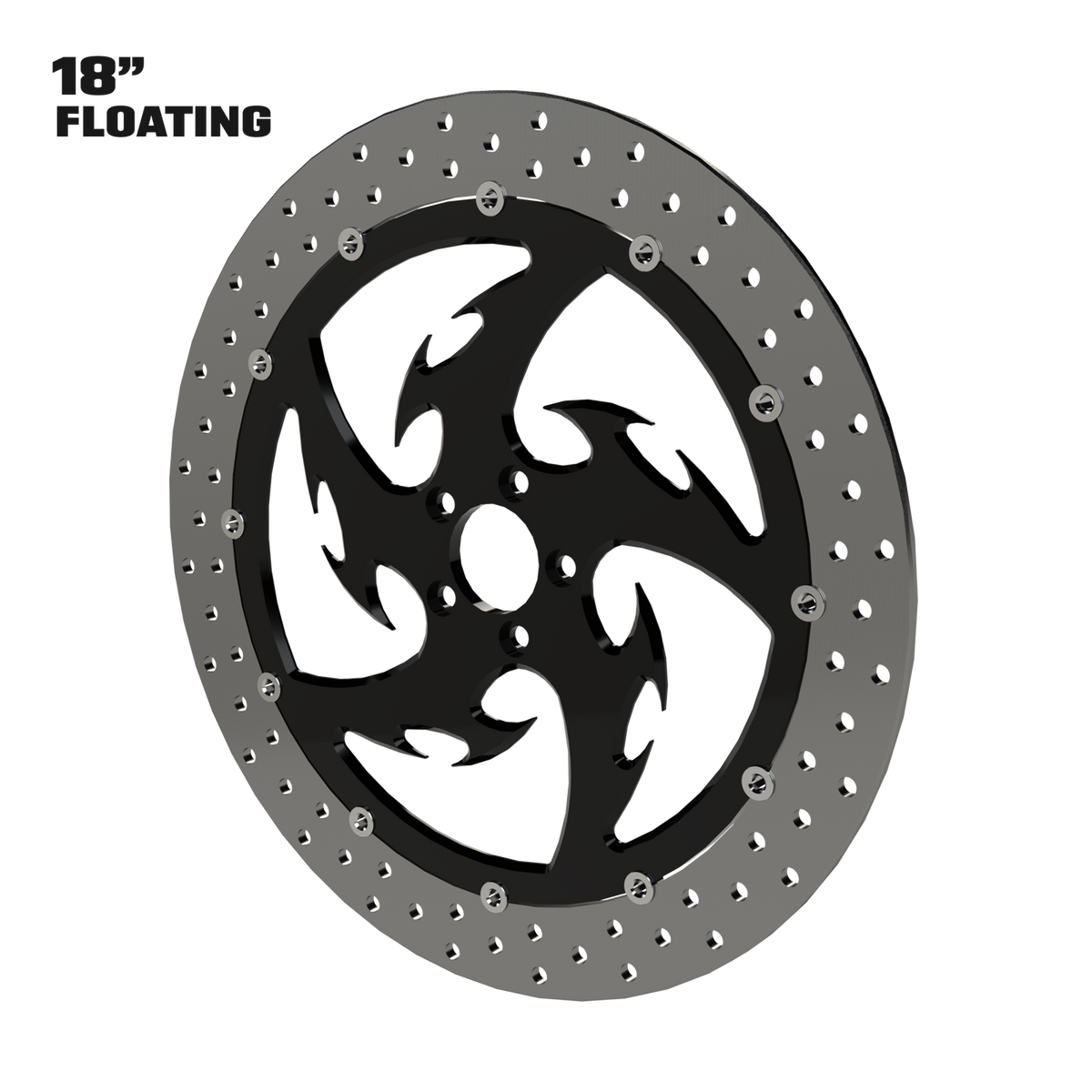 Tribal 18" floating rotor in black