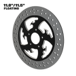 Tribal 11" floating rotor in black double cut