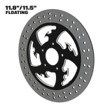 Tribal 11" floating rotor in black double cut