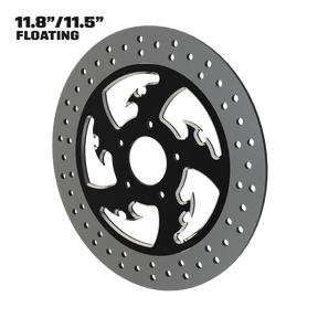 Tribal 11" floating rotor in black double cut