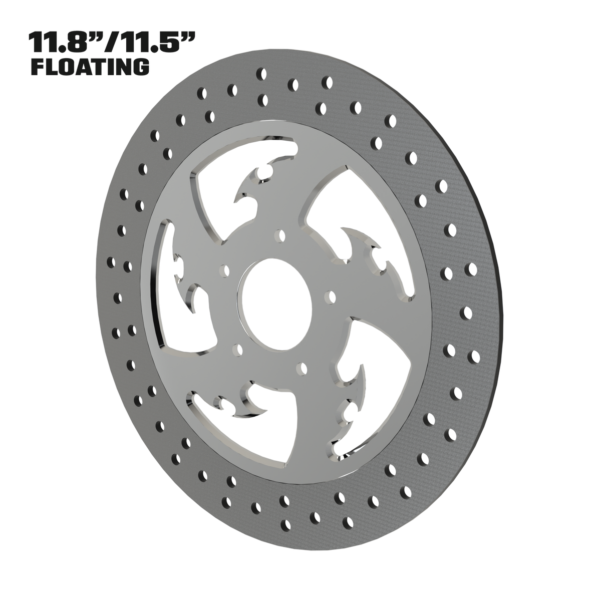Tribal 11" floating rotor in polished