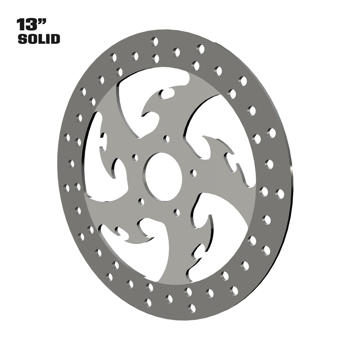 Tribal 13" solid rotor in polished