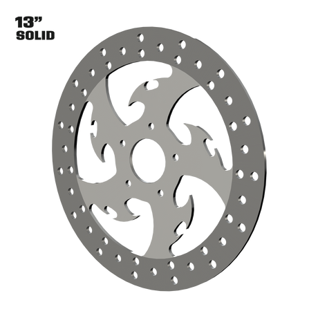 Tribal 13" solid rotor in polished
