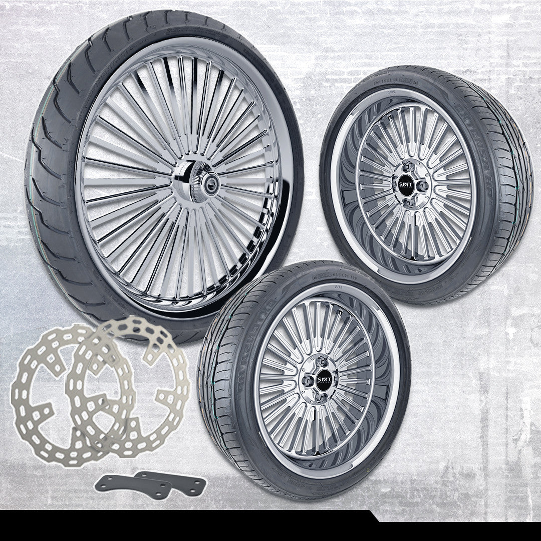 21x3.25"/18x7" Harley-Davidson Big Fatty Chrome Trike Kit