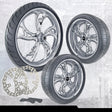 21x3.25"/18x7" Harley-Davidson Hennessy Chrome Trike Kit