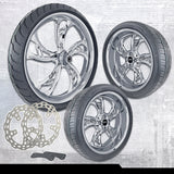 21x3.25"/18x7" Harley-Davidson Hennessy Chrome Trike Kit