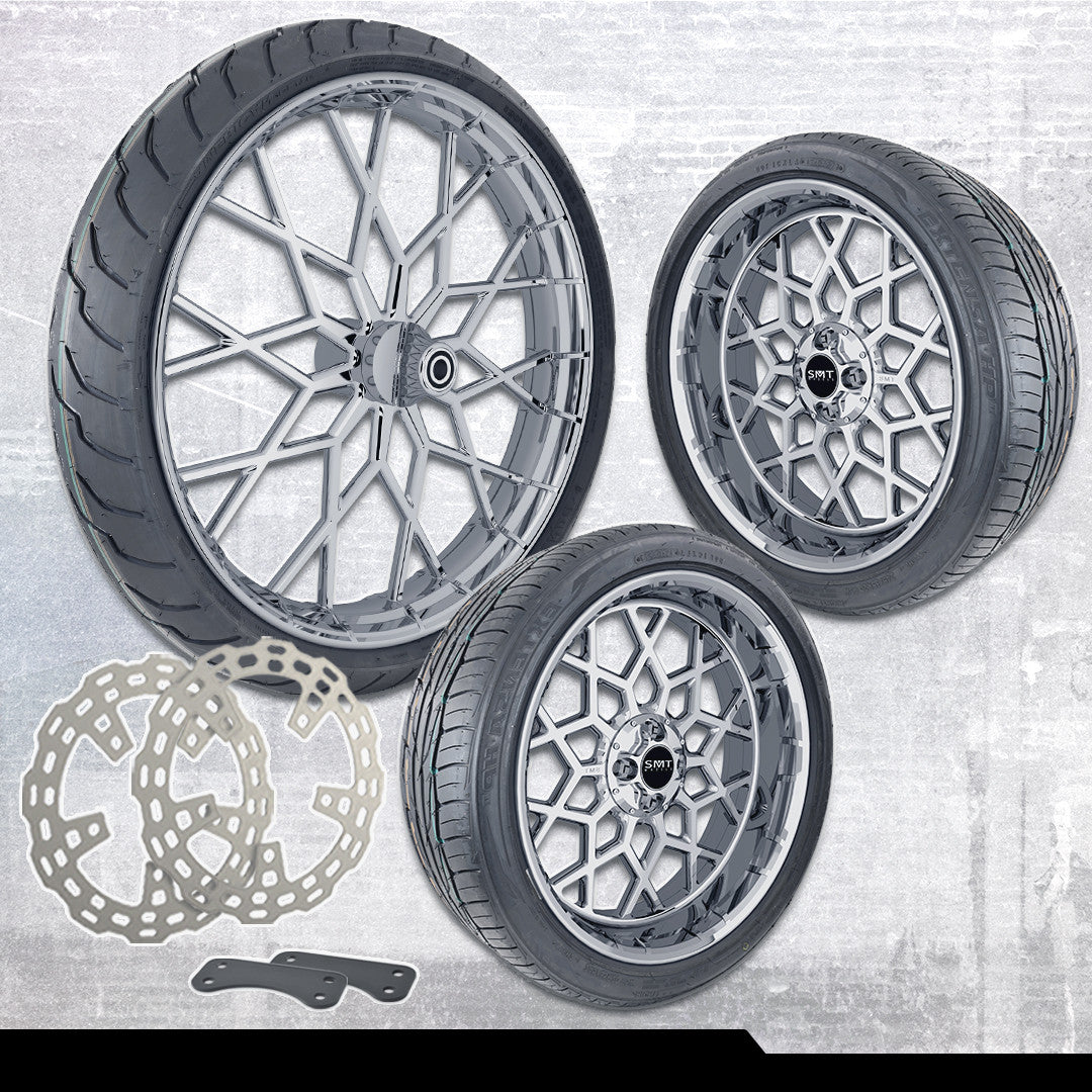 21x3.25"/18x7" Harley-Davidson OG.05 Chrome Trike Kit
