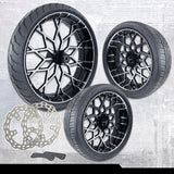 21x3.25"/18x7" Harley-Davidson OG.05 Black Double Cut Trike Kit