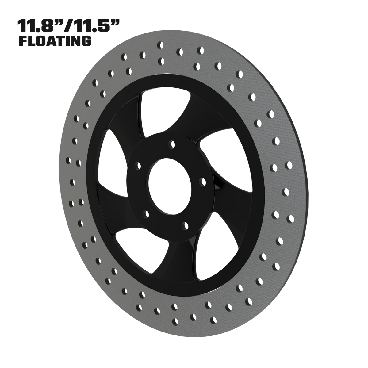 Twisted Steel 11" floating rotor in black