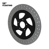 Twisted Steel 13" floating rotor in black