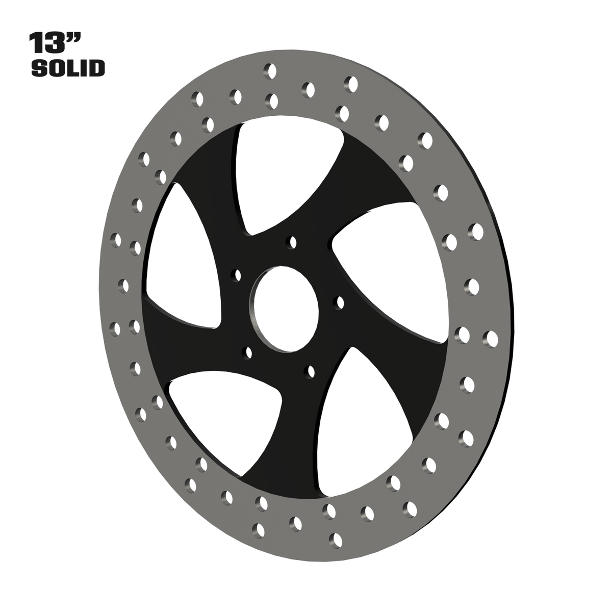 Twisted Steel 13" solid rotor in black