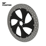 Twisted Steel 18" floating rotor in black