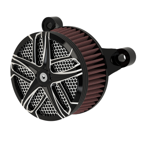 Tesler air cleaner in black double cut