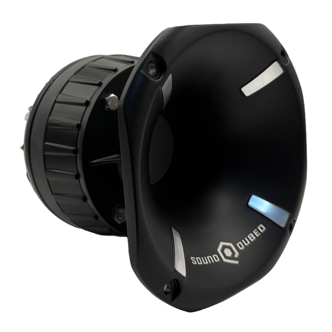 SoundQubed SQ-HDX-2HDT-8 6" Aluminum Short Horn Diffuser and 2" Titanium 2" Driver with Compression Ring