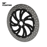V Arm 18" floating rotor in black