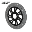 V Arm 11" floating rotor in black double cut