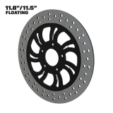 V Arm 11" floating rotor in black double cut