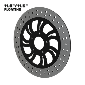 V Arm 11" floating rotor in black double cut