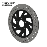 Villas 11" floating rotor in black