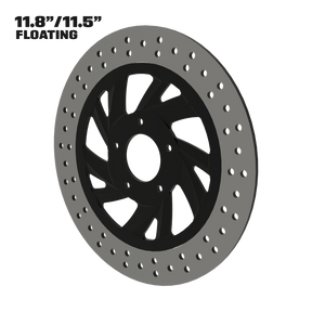 Villas 11" floating rotor in black