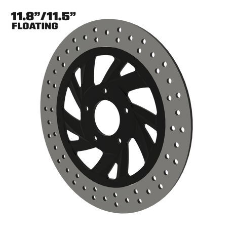 Villas 11" floating rotor in black