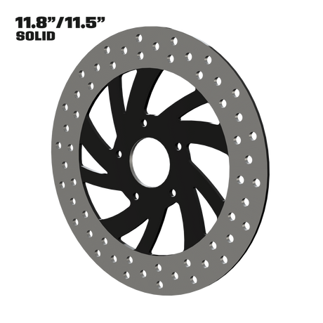 Villas 11" solid rotor in black