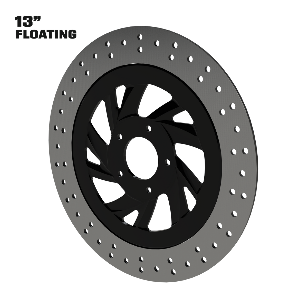 Villas 13" floating rotor in black