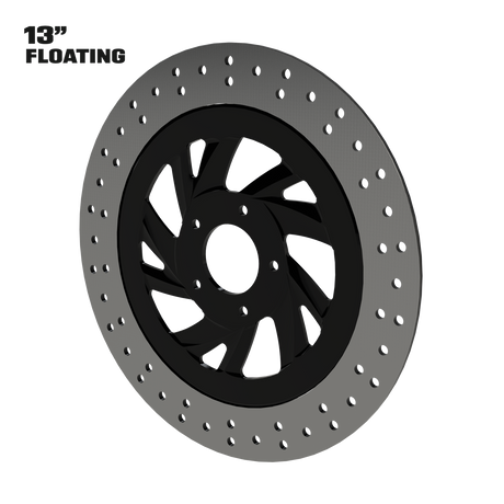 Villas 13" floating rotor in black