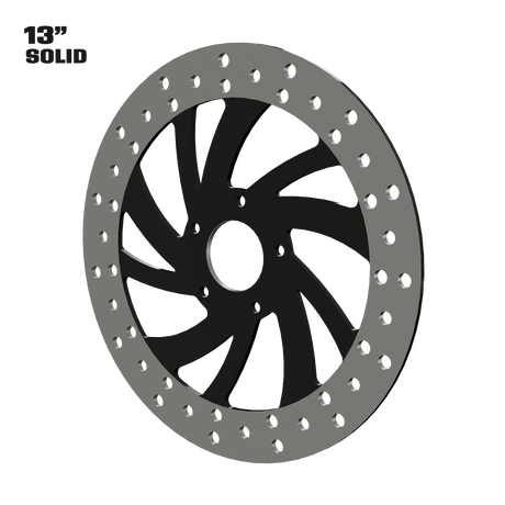 Villas 13" solid rotor in black