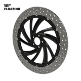 Villas 18" floating rotor in black
