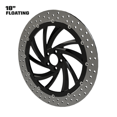 Villas 18" floating rotor in black