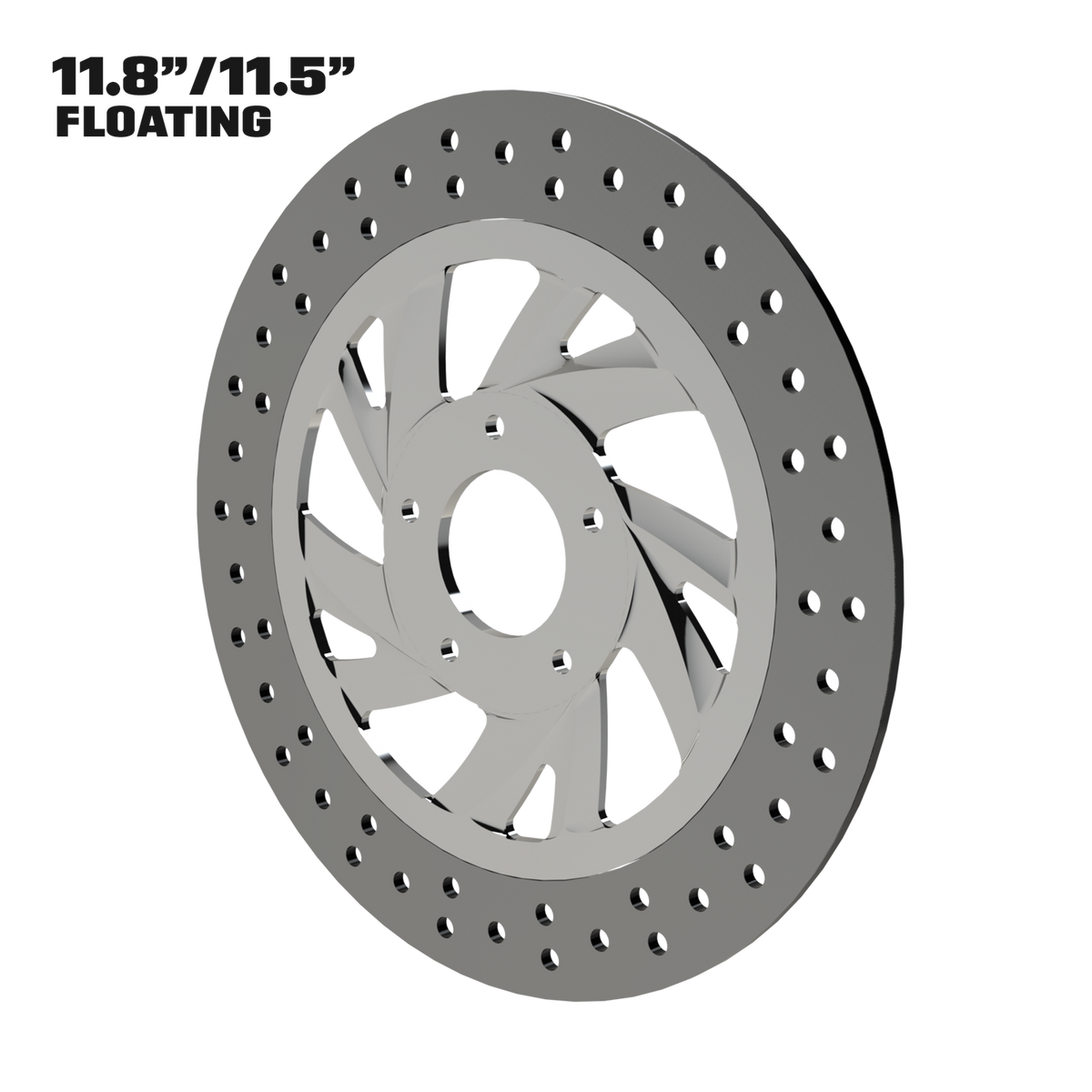 Villas 11" floating rotor in polished